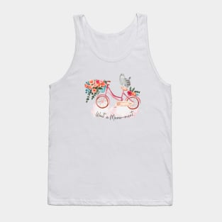 Cute Cat Pun Wait a meowment Tank Top